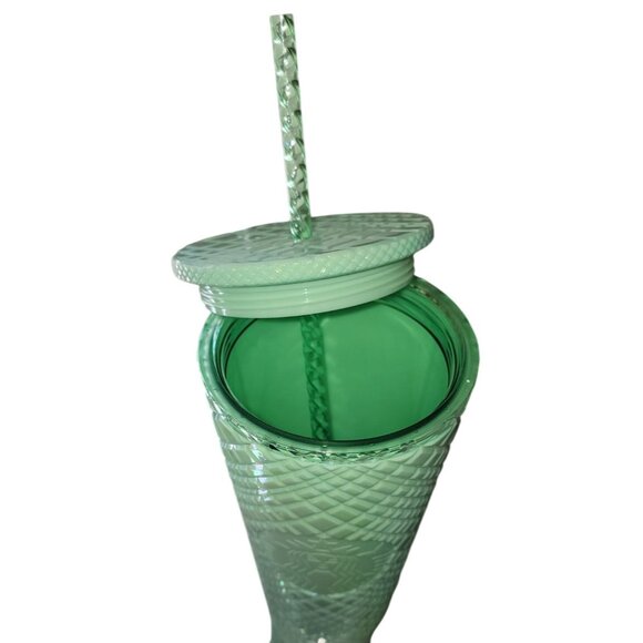 Starbucks 2024 Summer Mint Jeweled Tumbler With Straw 24 Oz - Picture 6 of 6